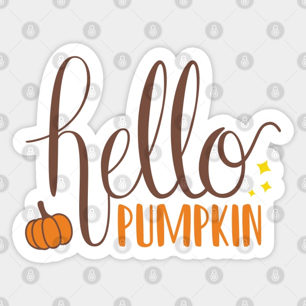 Hello Pumpkin Sticker by TheMoodyDecor